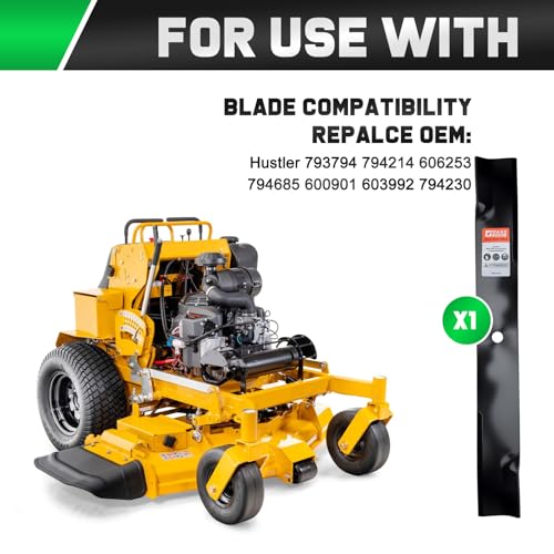 Image of Grasscool 793794 Blades Compatible with Hustler Raptor Fastrak Super Z SD SDX XD XDX 60 inch Zero Turn Riding Mower Replace for 794214 606253 794685 600901 603992 794230