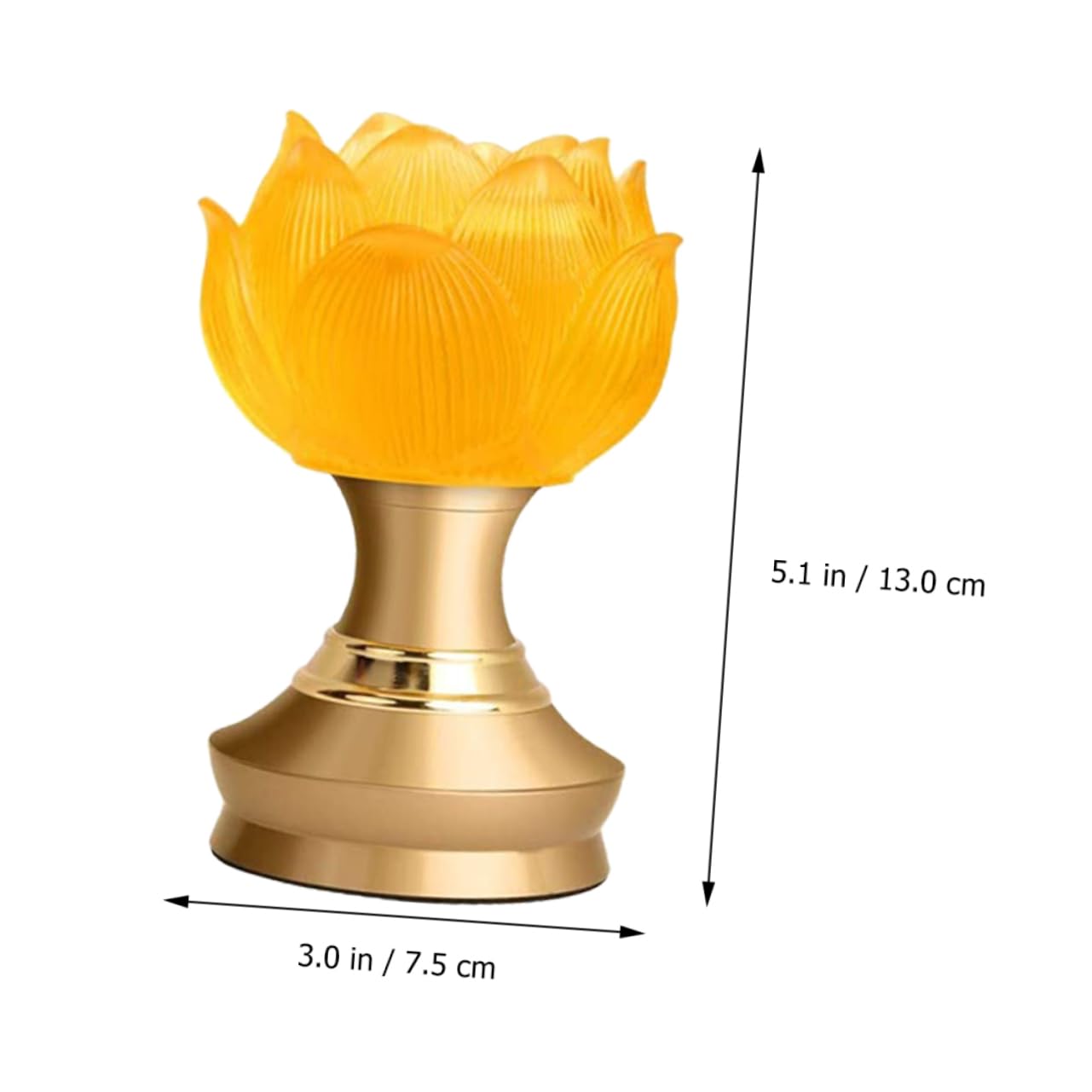 NUOBESTY 2Pcs Lotus Design Lamp Hall Light Ornament for Home Temple Decoration Non Electric Blessing Lamp for Spiritual Spaces