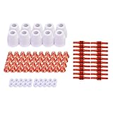 Lotos LCON90 90 pcs Consumables Nozzle Electrode Cup and Ring for Lotos Plasma Cutters LT3500, LT5000D, CT520D