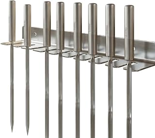 Suporte para Espetos de Churrasqueira em Aço Inox Multiuso (2 Unidade)