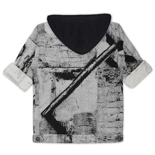 Image of CAVIO Boys Printed Casual Jacket With Hooded T-Shirt