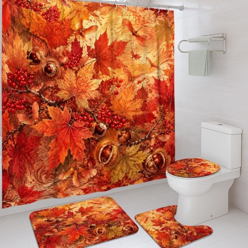 Rideau de douche imperméable de luxe avec glands naturels