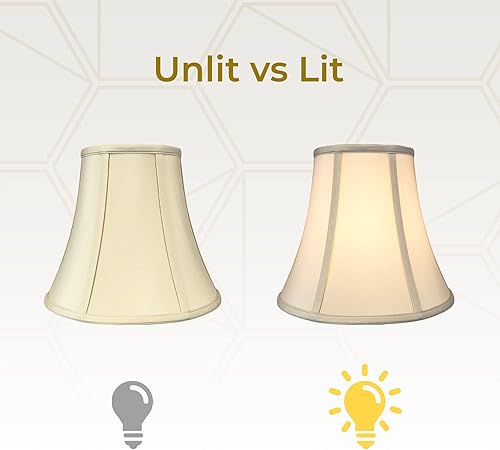 Miniatura 4 de Royal Designs, Inc. BSO-704-8BG pantalla básica para lámpara True Bell, 4 x 8 x 7.25 pulgadas, Beige