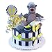 MomsStory – Tarta de pañales para niño | Oso Baloo-Boo Disney, regalo para nacimiento, bautismo, baby shower | 1 piso (azul y gris) con babero de peluche y más