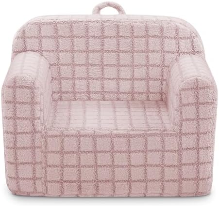 Delta Children Checkered Cozee Chair, Pink