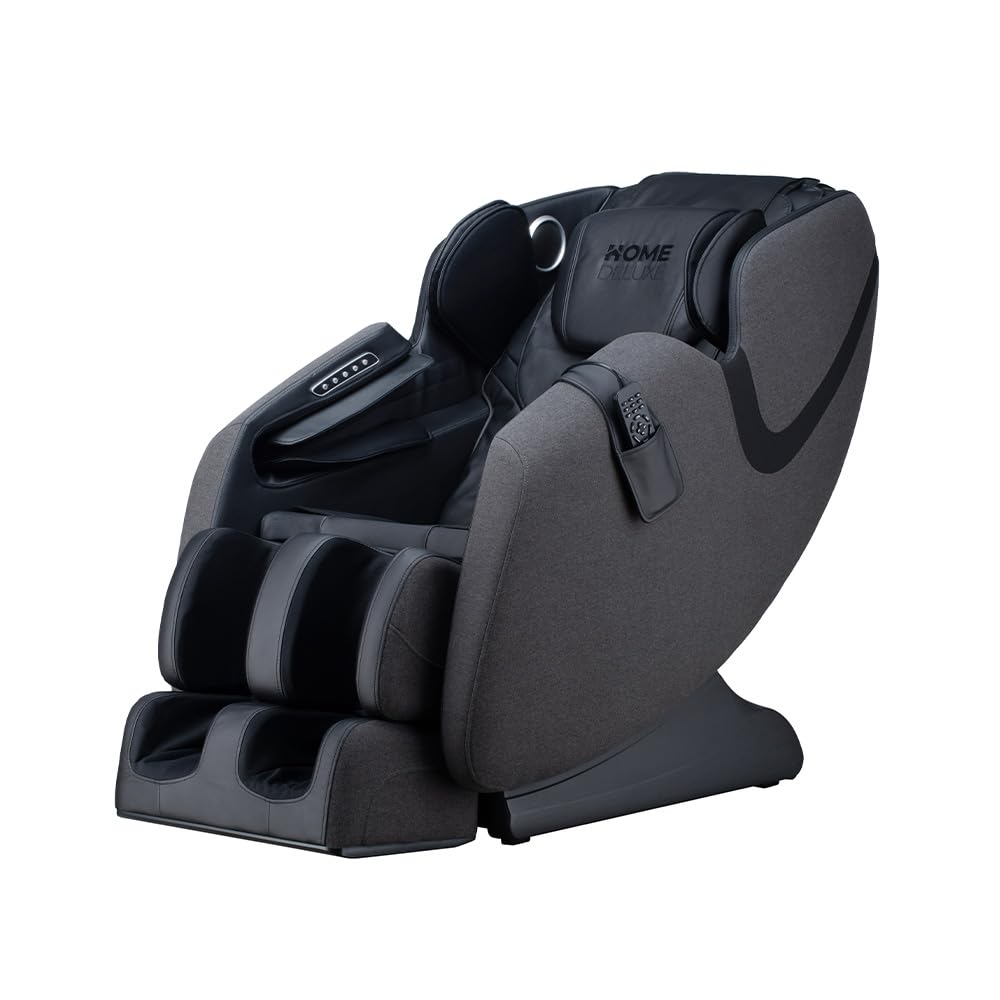 Home Deluxe Massagesessel Marino mit Premium Webstoffpolsterung Anthrazit - 135,4 x 73,5 x 103 cm | 6 Massageprogramme, mit Textilpolsterung, Zero-Gravity