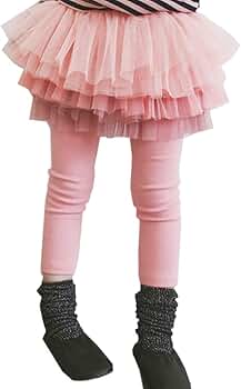 Amazon | [YW] 女の子 スカート 子供用 レギンス付き3段チュチュ