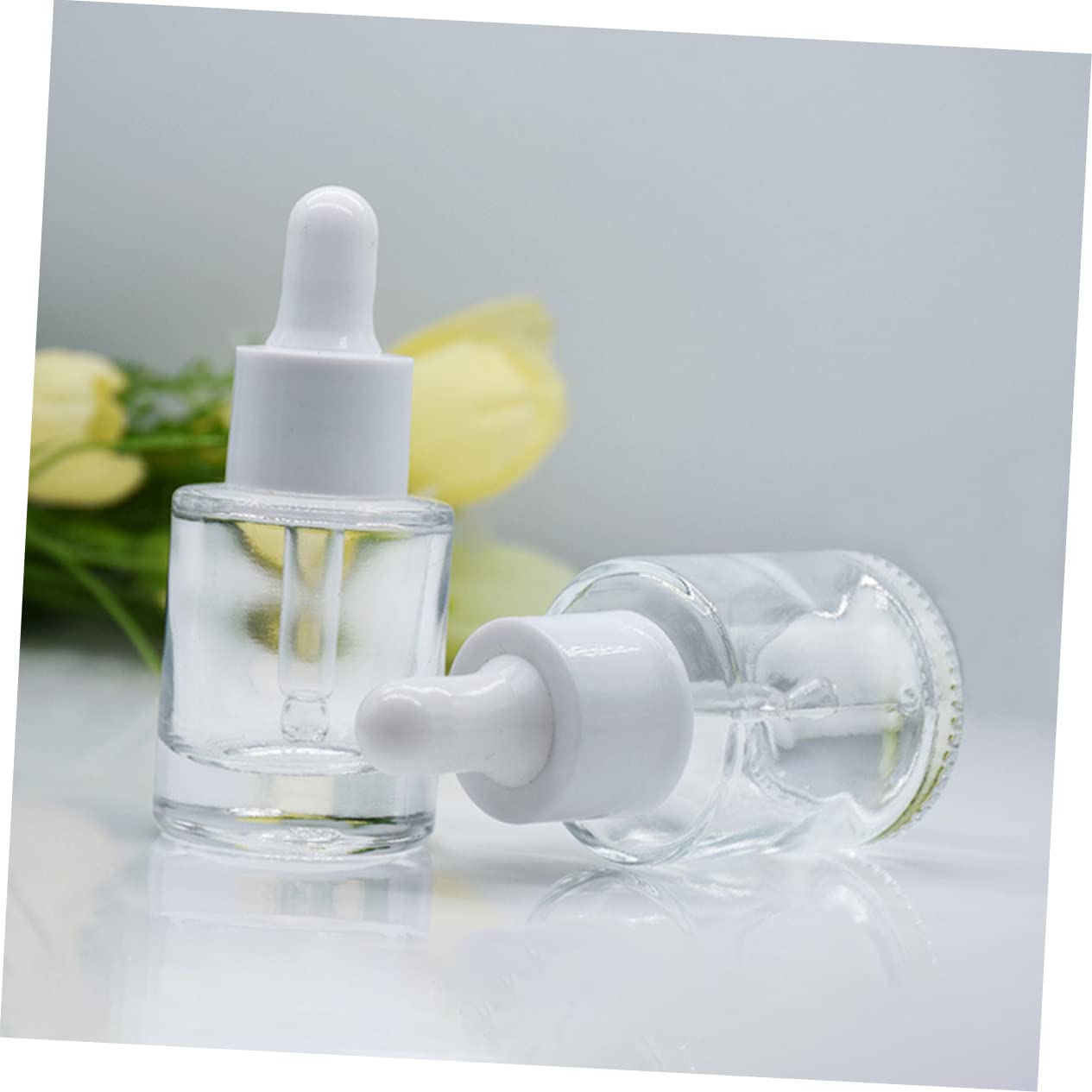 Housoutil 20piezas Botellas Cuentagotas Vidrio Transparente Unidades Frascos Aromaterapia
