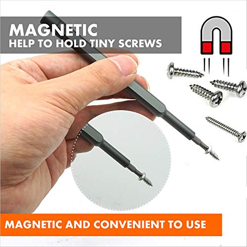 Precision Screwdriver Set,TECKMAN 25in1 Small Screwdriver Set with T2 T3 T4 T5 T6 T8 T10 T15 Torx,P2 P5 Pentalobe and Phillips,Slotted Bit Set for iPhone,Macbook,Xbox,PS4,Garmin,Eyeglass
