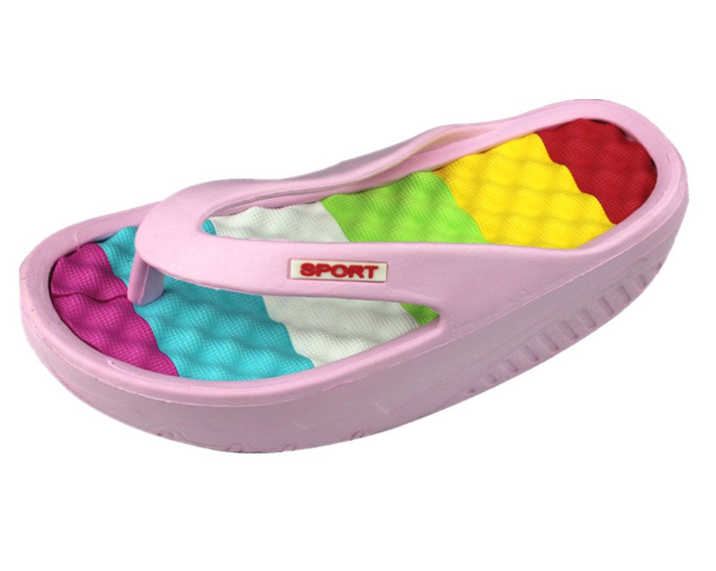 Women's Beach Wedges Platform Massage Thong Slippers Flip Flops Sandals