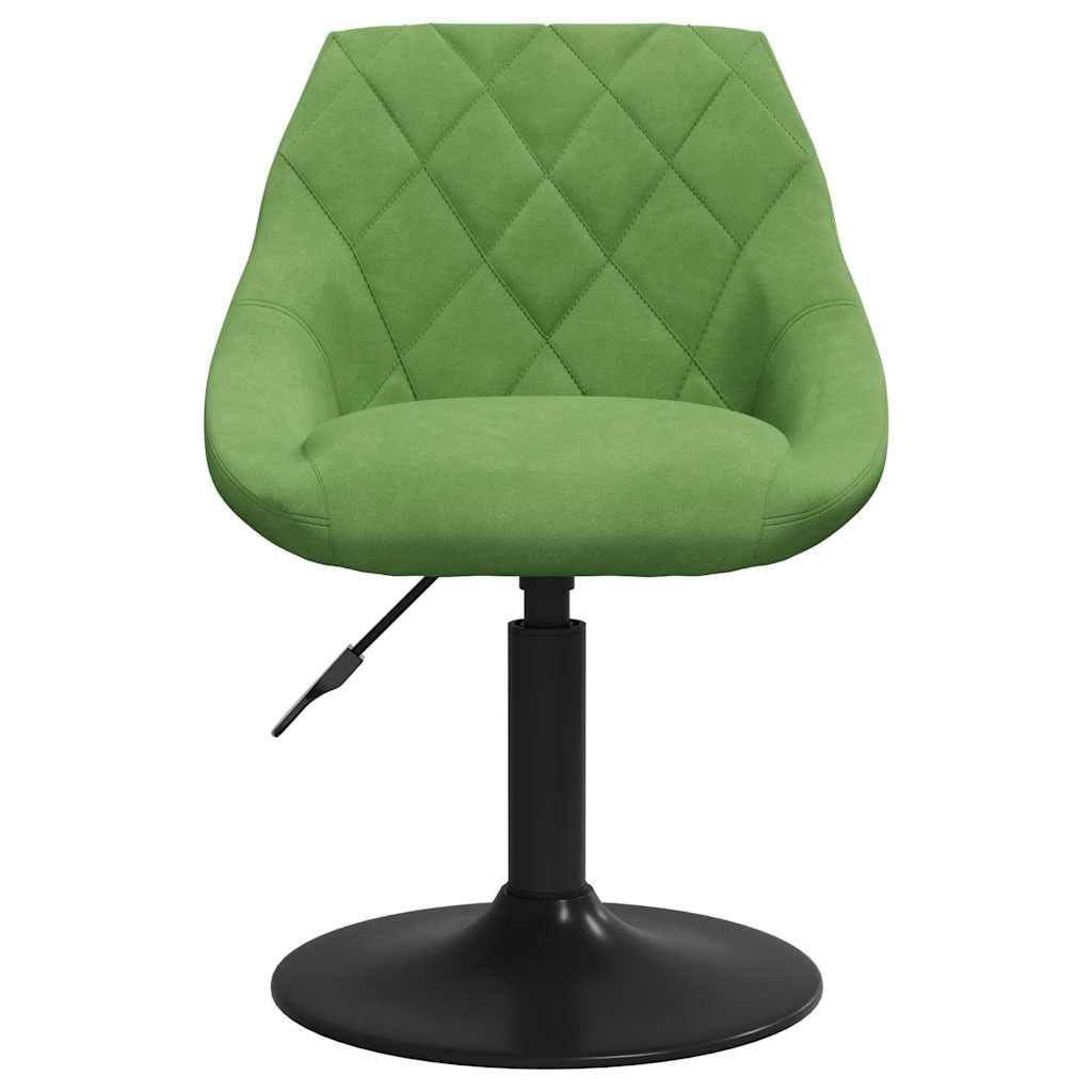 Taburete de bar de terciopelo verde claro con resorte de gas, altura regulable, giratorio 360 grados, estructura de acero con recubrimiento de polvo negro, 46 x 44 x 62,5 hasta 77,5 cm