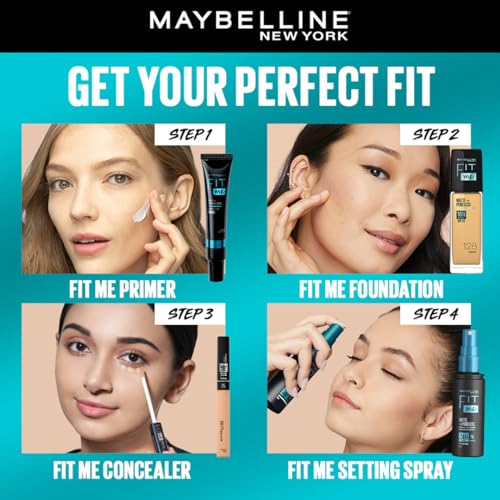 Image of Maybelline New York Setting Spray, Transfer-proof, 24H Oil-Control Formula With Witch Hazel, Fit Me Matte + Poreless, 60 ml (Pack of 2)