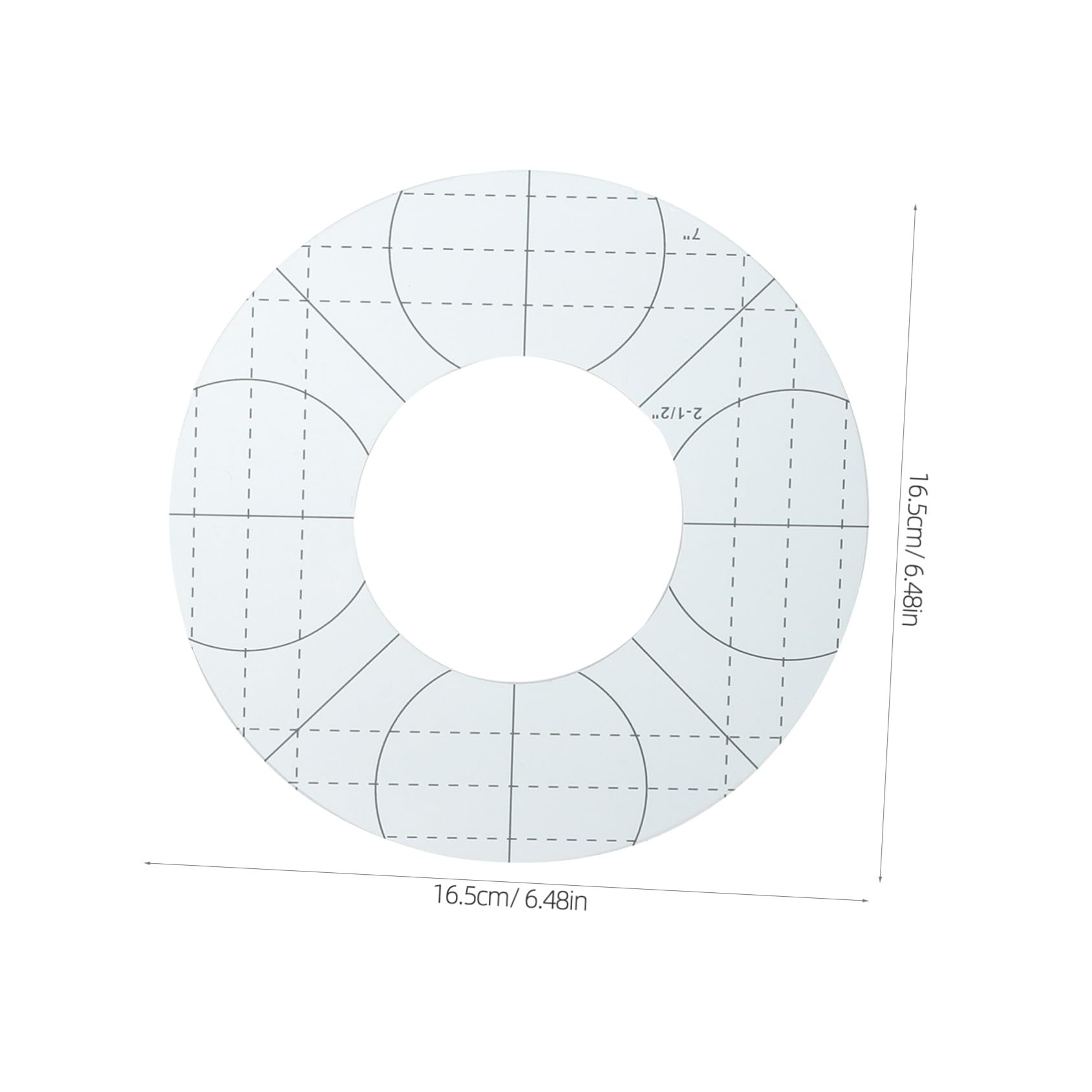 Regla de Patchwork Acrílica Circular para Costura Diy, 5 Piezas | Plantillas de Acolchado y Bordado, Acrílico Ligero y Duradero, Portátil y Seguro, Uso en Pintura