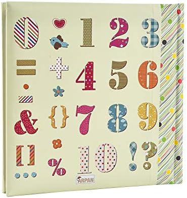 Large Baby Alphabet/Number Gift Slip In Case Photo Album for 200 4 x 6 Inch Photos - Animals Print Design
