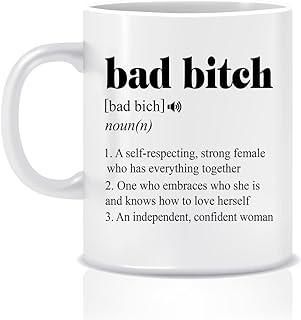 Bad Bitch Definition Mug - Empowering Feminist Gift for Best Friend - Encouraging 11oz Mug With Bad Energy