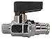 3/8" MNPT x Push Brass Mini Ball Valve Inline
