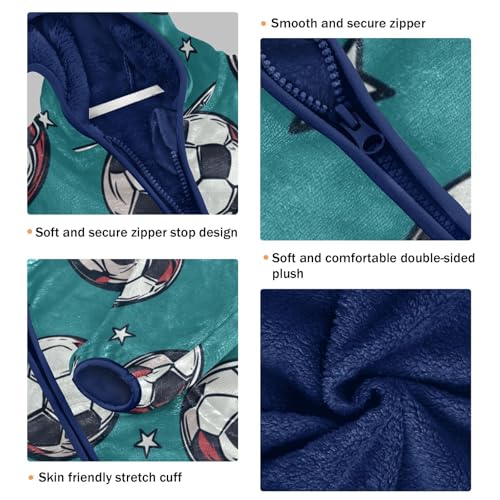 Ball and Star Girls Fleece Jacket Girls Fall Jacket Girls Zip Up Hoodie Girls Sherpa Jacket 2-10T3