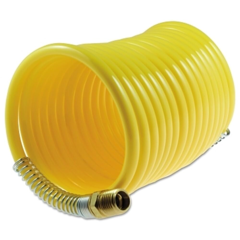 Coilhose Pneumaticss N38-254 27748 3/8"ID x 25' Nylon Self-Storing Air Hose With 1/4" Rigid Fitting