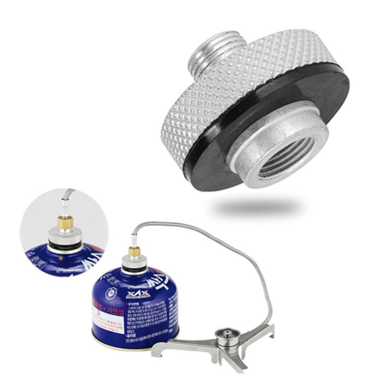 BCOATH 1Pc Outdoor Furnace Camping Stove Flat Conversion Connector Adapter for Propane Tanks Stove Accessory Camping Fuel Connector Compatible with Various Lpg Canisters