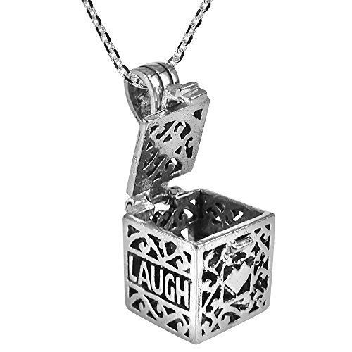 AeraVida Sterling Silver Faith and Hope Prayer Box Necklace #TOP28