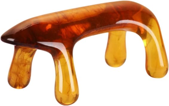 Natural Resin Gua Sha Scraper Board Massage Beeswax Scraping Massager for Face Neck Shoulder Back Waist Acupoint Massage Tool