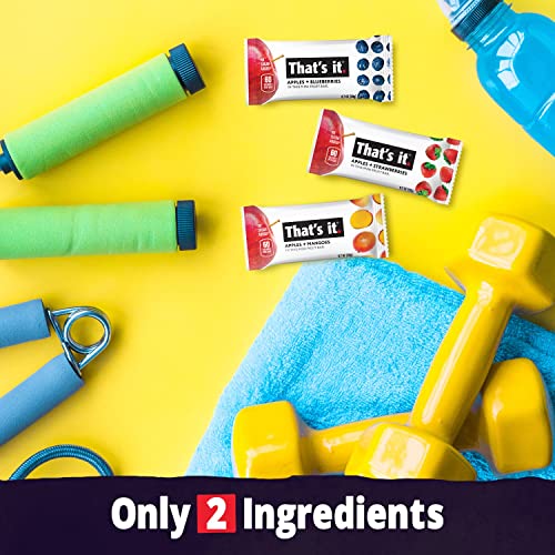 That's It. Mini Fruit Bars (Variety 24 Pack) No Sugar Added, Plant-Based, Vegan & Gluten Free, Breakfast Bar, Paleo, For Children & Adults, Non Gmo, Fiber (8 Blueberry, 8 Strawberry, 8 Mango) #TOP4