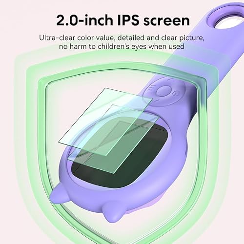 Portable Macro Microscope for Kids, 2In Pocket Digital Microscope Camera, Educational Science Toys, Built-in 8 LEDs, Christmas Birthday Gifts for Age 3 4 5 6 7 8 9 10 11 12 Girls Boys - Purple - Thumbnail 3