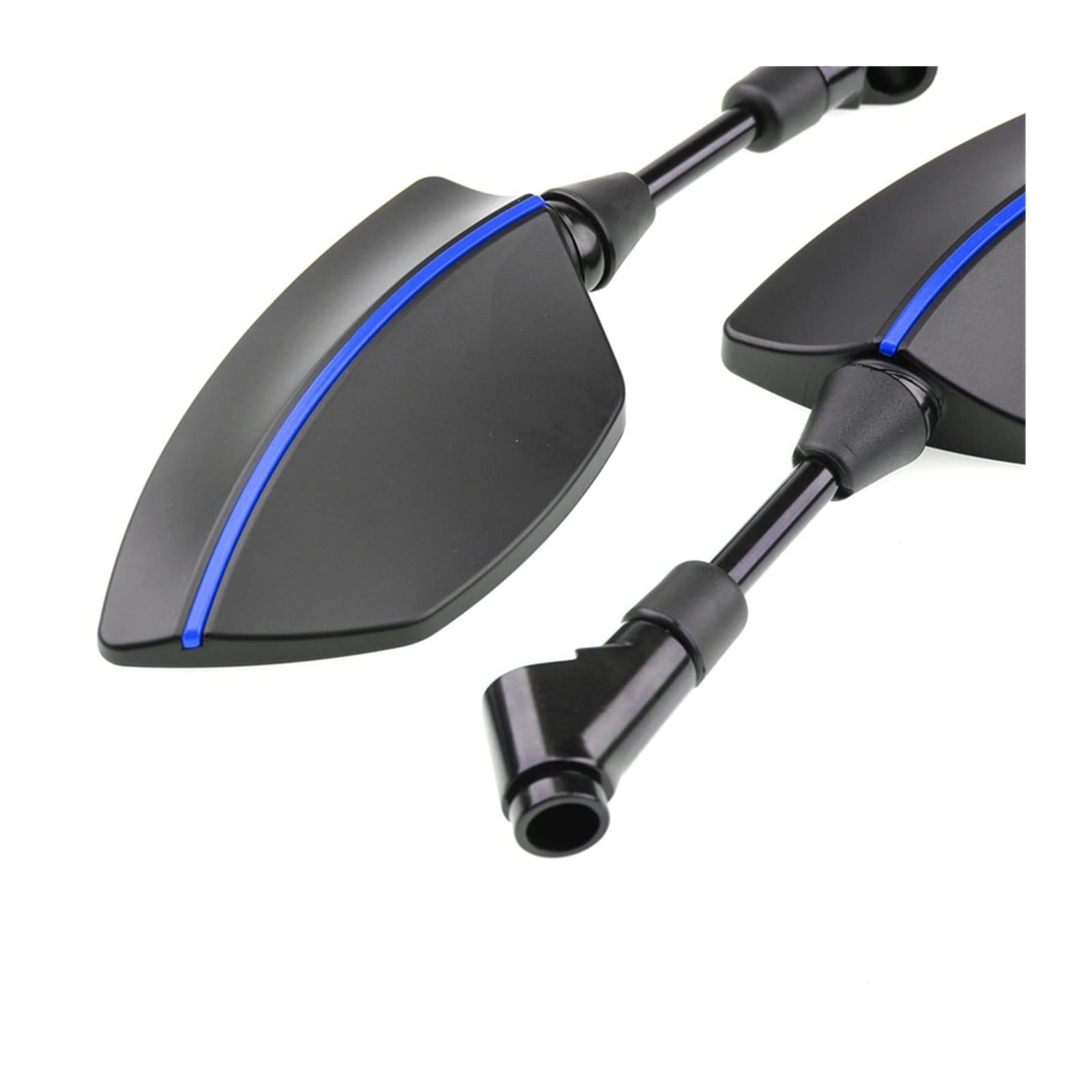 Side Mirrors مرايا الرؤية الخلفية لـ MT25 MT03 MT07 FZ-07 MT09 FZ-09 FJ-09 MT10 MT25 FZ-10 FZ8 FZ6 Fazer FZ6R XJ6 XSR700900900 (Color : Blue)