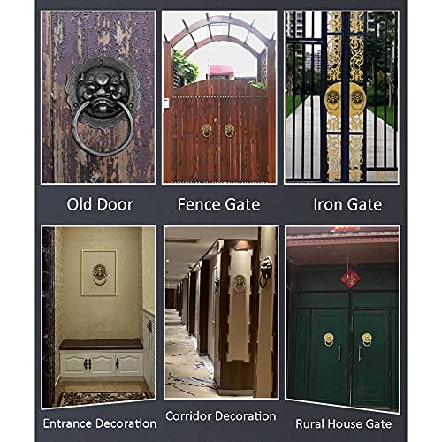 Golpeador de puerta o aldaba para puerta vintage hecha de latón macizo y metal resistente B 7
