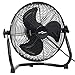 Ventilador de Suelo, Ventilador De Pie mit 3 niveles de velocidad del viento, Ventilador Industrial Inclinación de La Cabeza Ajustable|Patas antideslizantes|No se oxida, 55 x 25 x 56 cm 100 W Negro