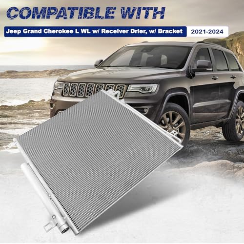 Image of Air Conditioning A /C Condenser Compatible with Jeep Grand Cherokee L 2021-2024# CH3030272, 30231, 68488313AA