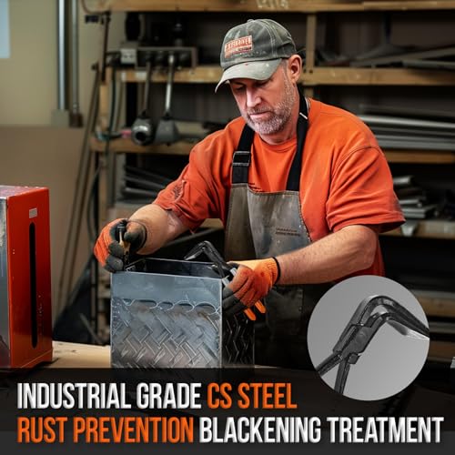 Image of SUZUME 3 Pack Hand Seamers Sheet Metal Tools, Metal Bender Hand Tool, Sheet Metal Bender - 𝗦𝘁𝗿𝗮𝗶𝗴𝗵𝘁, 𝟰𝟱𝗮𝗻𝗱 𝟵𝟬 with a Tool Box, for Roofing, HVAC, Drawer