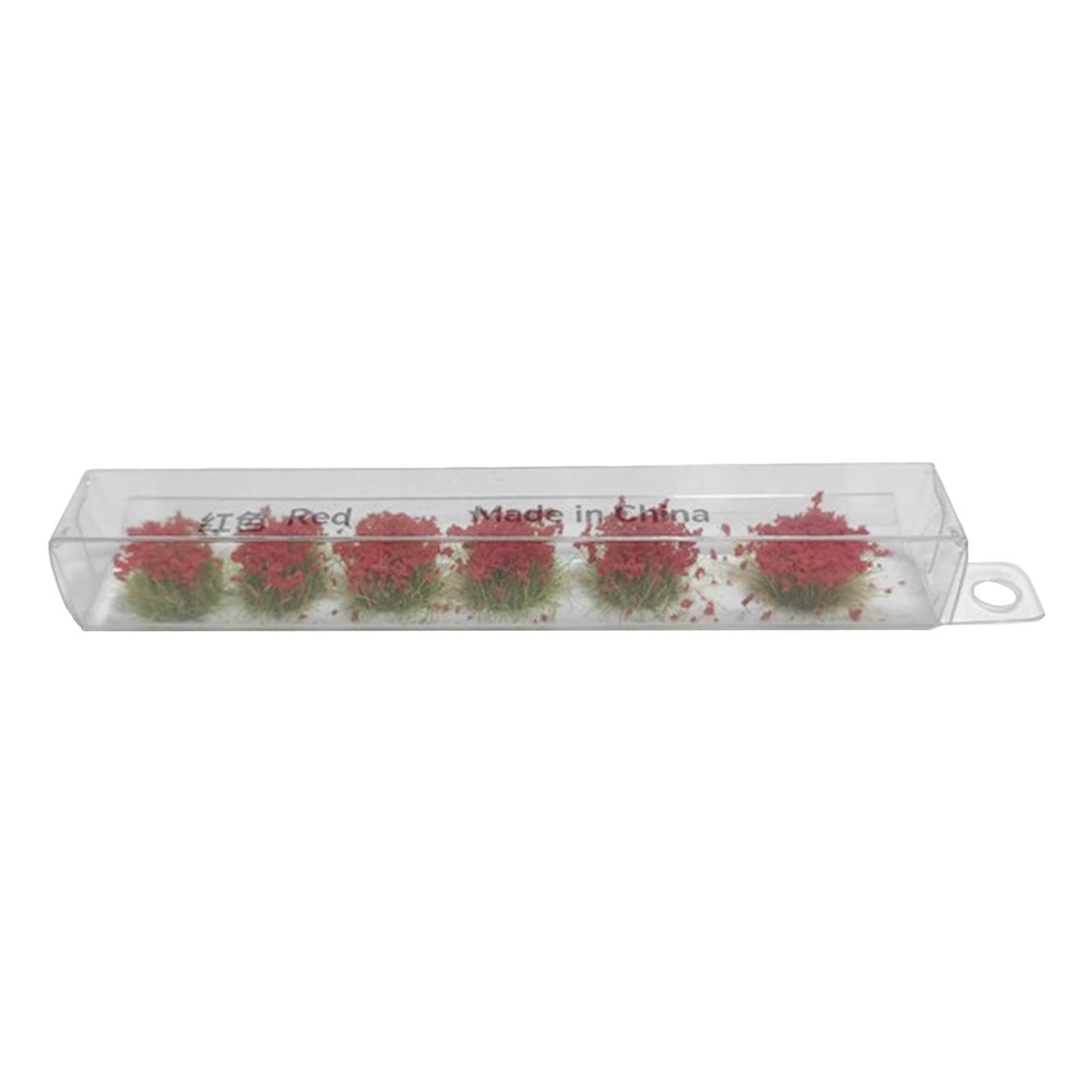 QLECXZI Train Landscape Scene Miniature Grass Cluster Flower Vegetation Groups DIY Scenery Layout Models Effectively DIY Train Landscape Railway Scenery, Red, 11x1.5x1.5cm