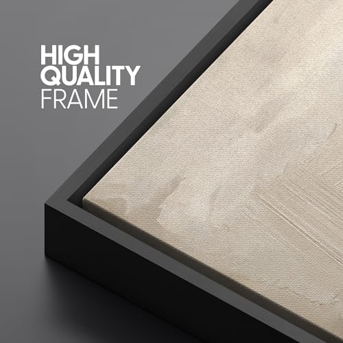 Signford Framed Canvas Print Wall Art Rustic Tan Paint Stroke Landscape Abstract Shapes Illustrations Modern Art Decorative Boho Relax/Zen Nordic For Living Room thumb #4