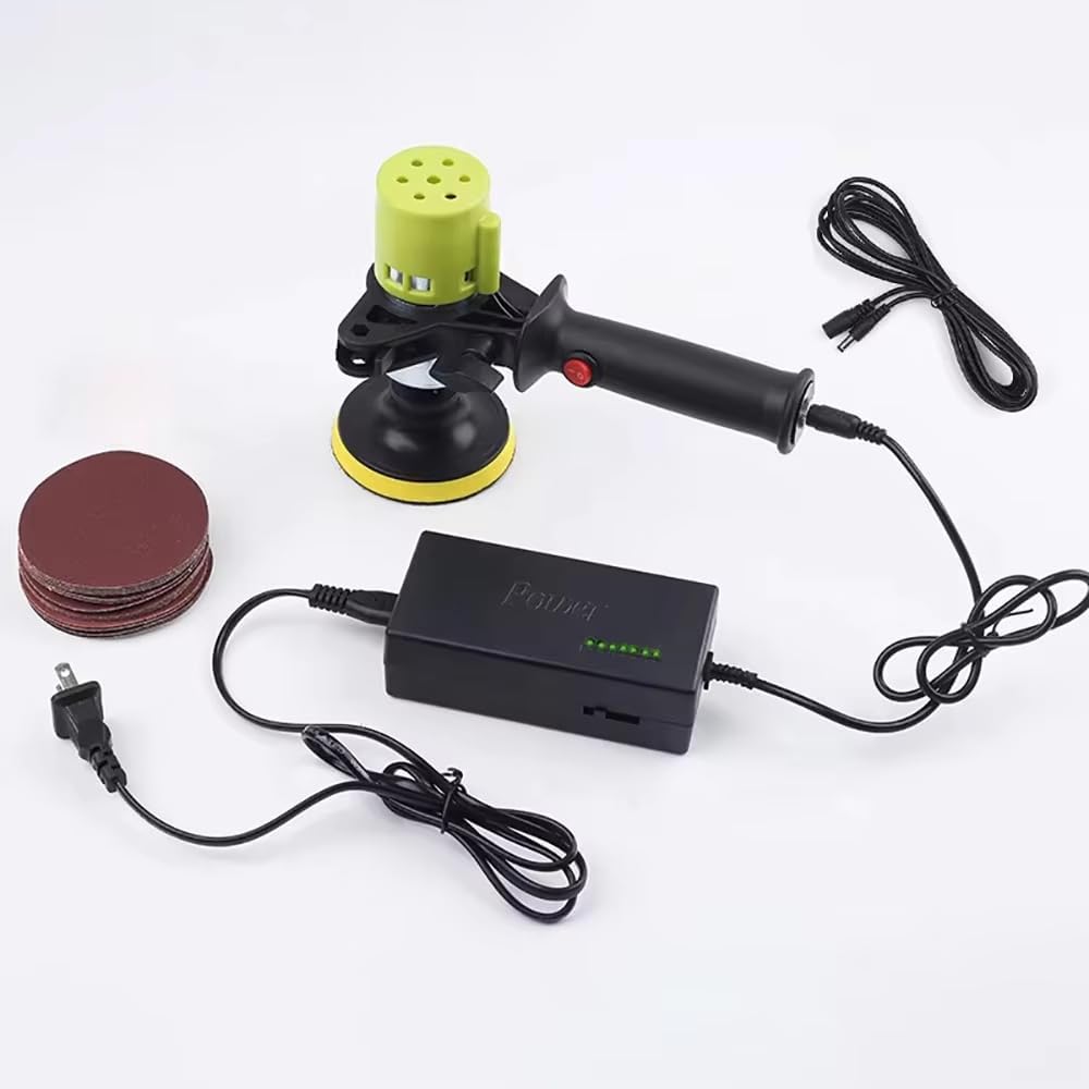 3 Inch Electric Disc Sander Kit, Handheld Drywall Polisher & Surface Sander for Home Renovation & DIY
