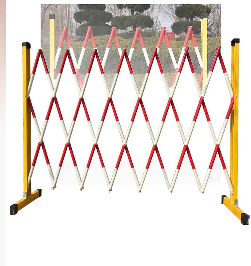 Peakstorm Retractable Mobile Barriers For Driveways, Schools, Hospitals, With Wheels, Easy To Move Traffic Safety Barriers Expandable Metal Barricade,1.2 * 6M
