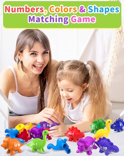 Image of Number Dinosaur Toys for Kids 3-5, Montessori Learning Toys for 3 Year Old