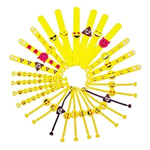 JZK 28 Emoji klaparmband rubberen emoticon hand siliconen polsbandje voor kinderen volwassenen feestartikelen…