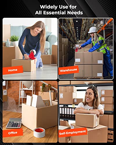 Munbyn Packing Tape, Heavy Duty Shipping Tape With Total 360 Yards, 2.7Mil, 1.88" *60 Yard(Per Rolls) Great For Shipping Packing Moving Mailing Office Storage, Clear Tape Refill For Dispenser #TOP6