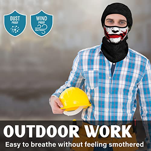 Obacle Balaclava Face Mask Men Women Ski Cycling (Skull White Face Red Blood) #TOP6