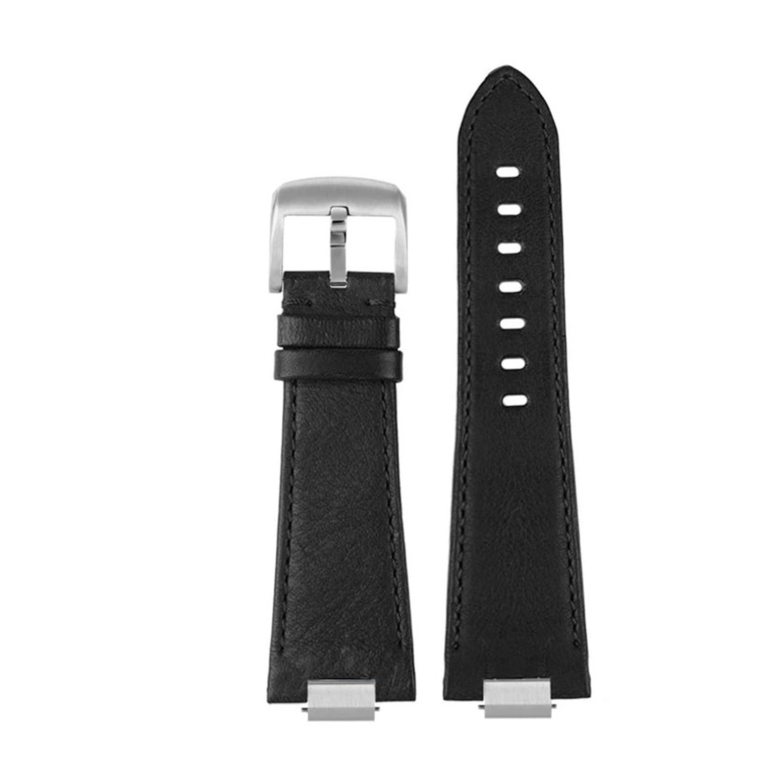 GNUFOPI Leather Strap Compatible With Tissot PRX Strap 1853 T-CLASS PRX Stainless Steel Strap T137.407 Watchband Bracelet Belt(1Quick Release-Black)