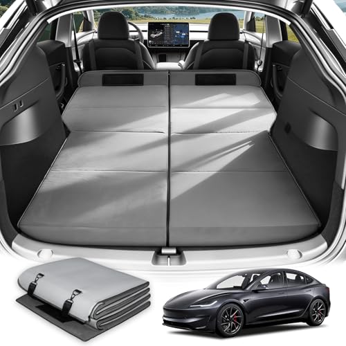 Image of Car Bed for Tesla Model 3,Foldable Non-Inflatable Memory Foam Camping Mattress,Thickened Portable Trunk Sleeping Pad,Air Mattress Upgrade for Camping Essentials & Accessories,Model 3 2020-2025 2026