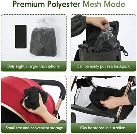 V-Fyee Mosquito Net, Baby Net for Stroller, Visible Breathable Mesh Strollers Cover Bug Netting for Bassinet, Pack N Play,Car Seat, Camping Travel Gear (Black) - 4