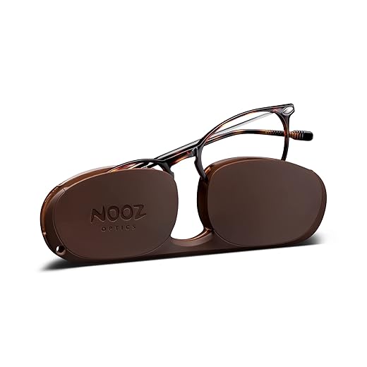 Nooz Optics - Reading Glasses Essential Alba - Oval shape - Ultra-Light Nylon Frames - Ultra-Compact Case for your daily carry - 6 Colors and 5 Corrections - for Men and Women.
