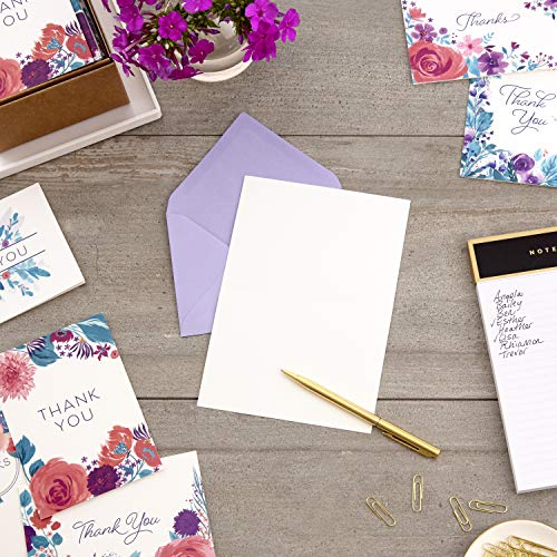 Image of Hallmark Thank You Cards Assortment, Painted Flowers (48 Cards with Envelopes for Baby Showers, Wedding, Bridal Showers, All Occasion)