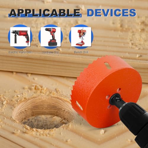 Image of 5 Inch Hole Saw Circle Drill Bit Wood Metal Drywall Plastic Pipe