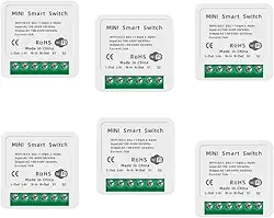 Kit 6 Mini Interruptor Inteligente Smart Switch 16A Wifi Automação Alexa Google