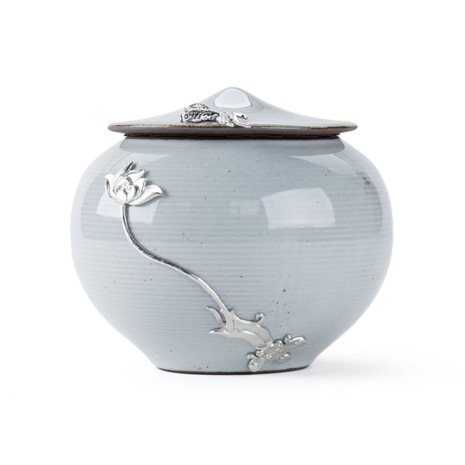 FZYOZZDPASL Ceramic Tea Canister Tea Caddy Ceramic Puerh Waking Jar Vintage Box for Coffee, Spices(White)