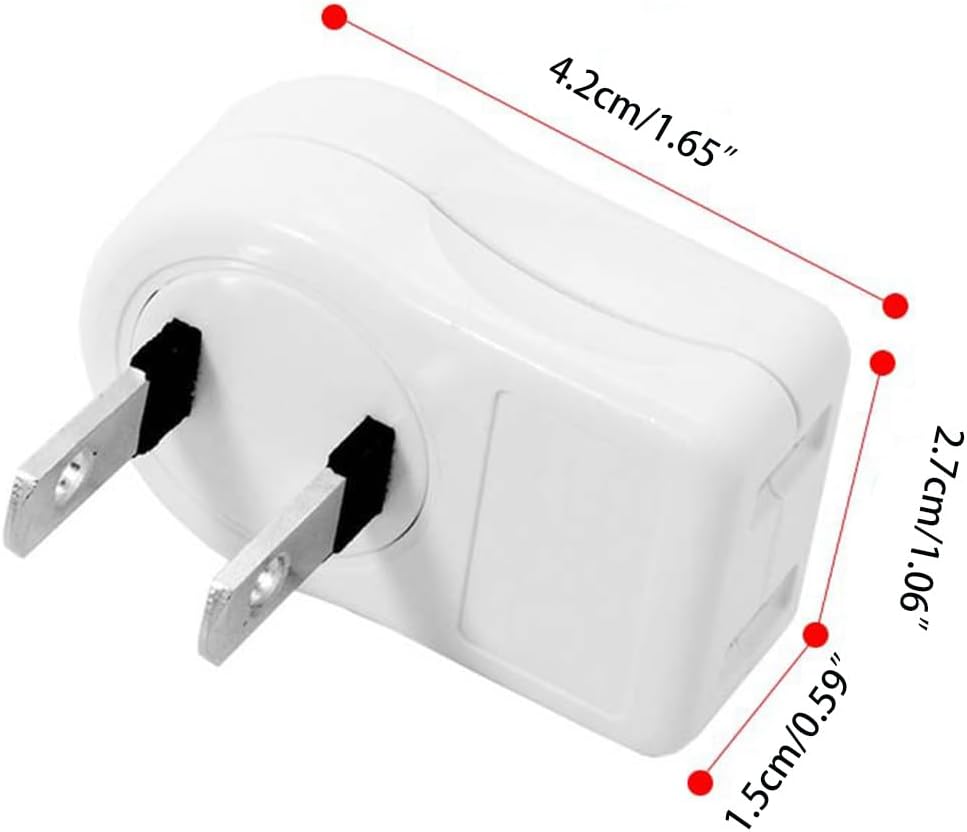 Outlet Saver 2 Prong Plug Extension Adapter 2 Outlets