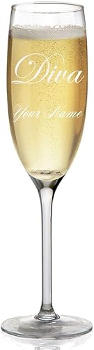 Vaso de champán, Diva, grabado personalizado incluido